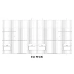 FAUNA Devanture Chromée 80 X 40 Cm